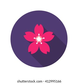 sakura flower icon. vector illustration