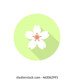 sakura flower icon. vector illustration