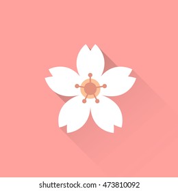 sakura flower icon. vector illustration