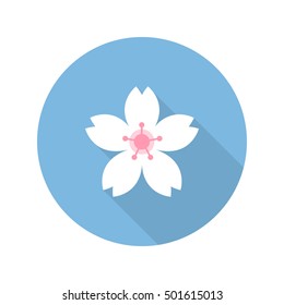 sakura flower icon. vector illustration