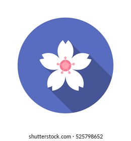 sakura flower icon. vector illustration
