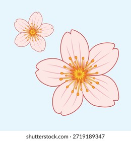 Ilustración de flor de Sakura Vector EPS