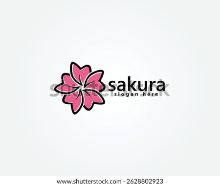 sakura flower logo, creative sakura abstract logo design inspiration