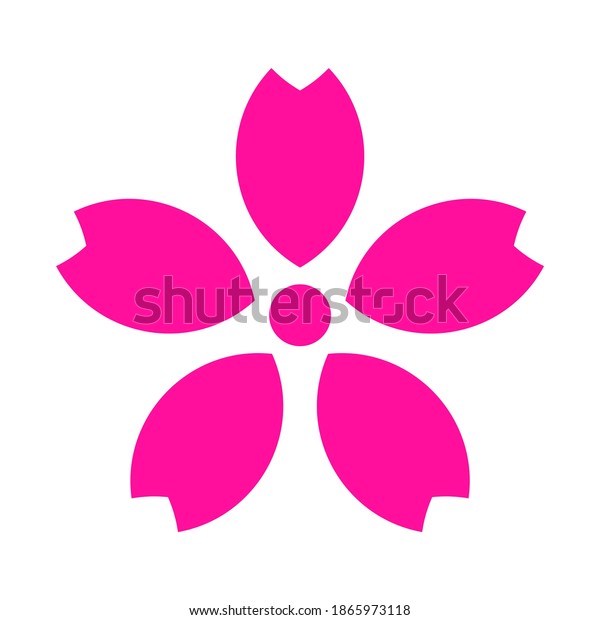 Sakura Flower Logo Icon Vector Illustration Stock Vector (royalty Free 