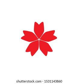 sakura flower logo template vector design. eps10
