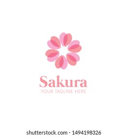 Sakura Flower, Logo Vector, Template