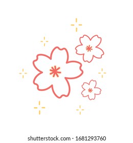 Sakura flower pattern. wallpaper. background. free space for text. copy space. blank.
