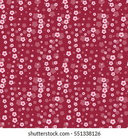 Sakura flower seamless pattern element. Texture for backgrounds. Romantic pink flower. Spring flowering. Vector illustration.