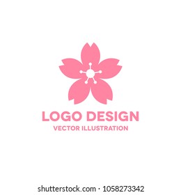sakura flower vector icon