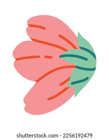 Sakura flor icono plano Árbol de primavera. Ilustración del vector