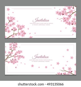 Sakura Flowers Invitation Cards