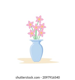 sakura flowers in vase icon vector element design template web