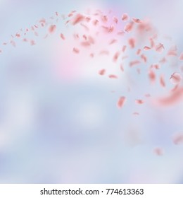 Sakura flying downwind petals on wind. And also includes EPS 10 vector