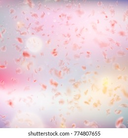 Sakura flying downwind petals on wind. And also includes EPS 10 vector