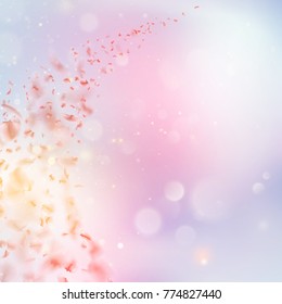 Sakura flying downwind petals on wind. And also includes EPS 10 vector