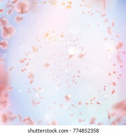 Sakura flying downwind petals on wind. And also includes EPS 10 vector