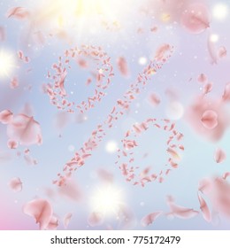 Sakura flying downwind petals on wind. And also includes EPS 10 vector