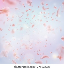 Sakura flying downwind petals on wind. And also includes EPS 10 vector