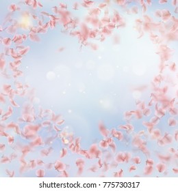 Sakura flying downwind petals on wind. And also includes EPS 10 vector