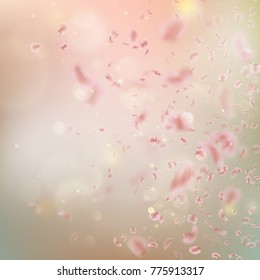 Sakura flying downwind petals on wind. And also includes EPS 10 vector