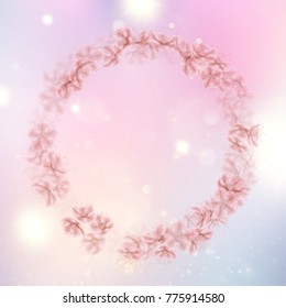 Sakura flying downwind petals on wind. And also includes EPS 10 vector