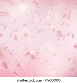 Sakura flying downwind petals on wind. And also includes EPS 10 vector