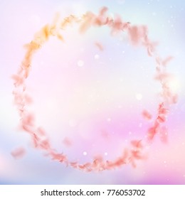 Sakura flying downwind petals on wind. And also includes EPS 10 vector