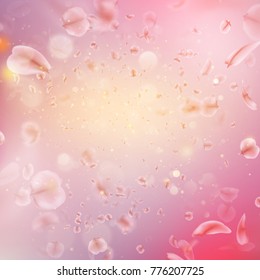 Sakura flying downwind petals on wind. And also includes EPS 10 vector