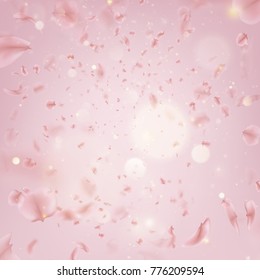 Sakura flying downwind petals on wind. And also includes EPS 10 vector