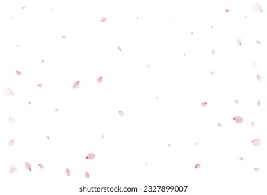 Sakura flying petals, romantic background