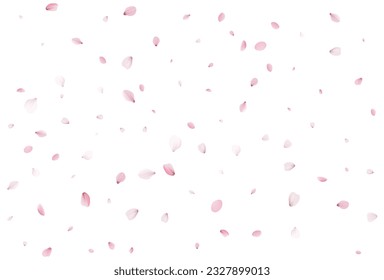 Sakura flying petals, romantic background