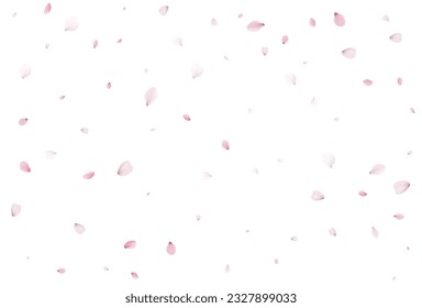 Sakura flying petals, romantic background