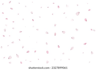 Sakura flying petals, romantic background