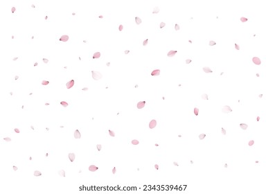Sakura flying petals, romantic background