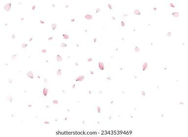 Sakura flying petals, romantic background