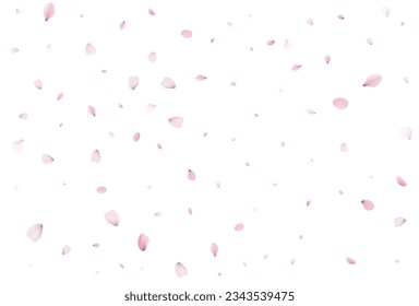 Sakura flying petals, romantic background