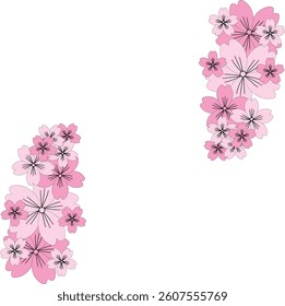 sakura frame suitable for invitation decoration, wall, mirror, etc