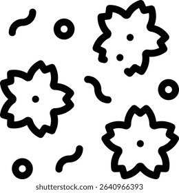 sakura icon. Thin Linear Style Design Isolated On White Background