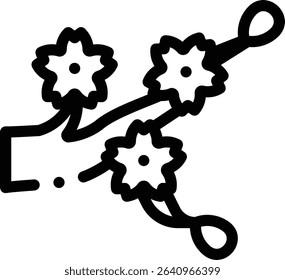 sakura icon. Thin Linear Style Design Isolated On White Background