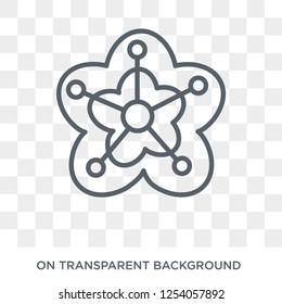 Sakura icon. Trendy flat vector Sakura icon on transparent background from nature collection. High quality filled Sakura symbol use for web and mobile