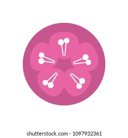 Sakura icon vector sign