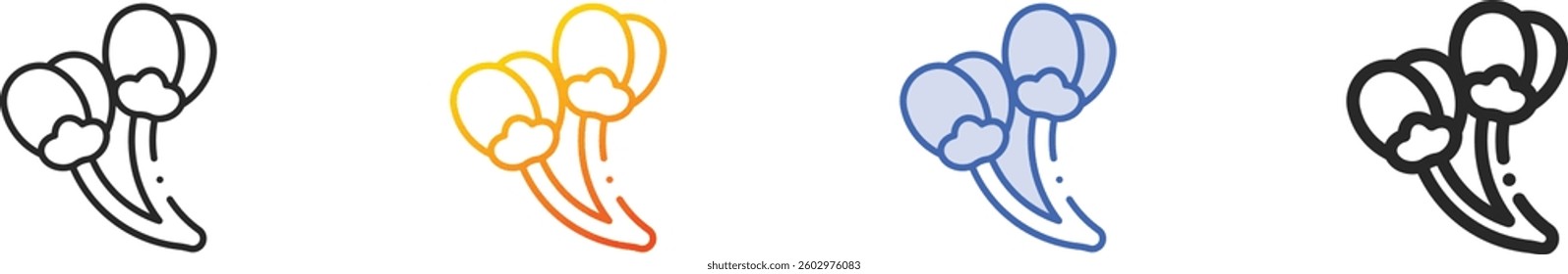 sakura icon.Thin Linear, Gradient, Blue Stroke and bold Style Design Isolated On White Background