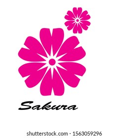 Sakura Japan Logo Vector Template Stock vector