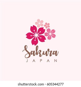 Sakura Japan Logo Vector Template