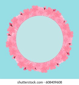 Sakura Japanese cherry flowers. Vector illustration. 