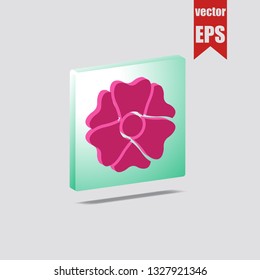Sakura Japanese flower isometric icon.Vector illustration.	