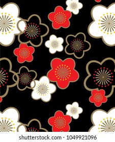 Sakura Japanese new pattern seamless vector in graphic style background for fabric,textile,Advertising work,Publication,Vector Illustration design.