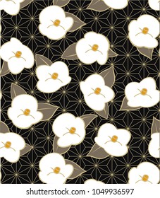 Sakura Japanese new pattern seamless vector in graphic style background for fabric,textile,Advertising work,Publication,Vector Illustration design.