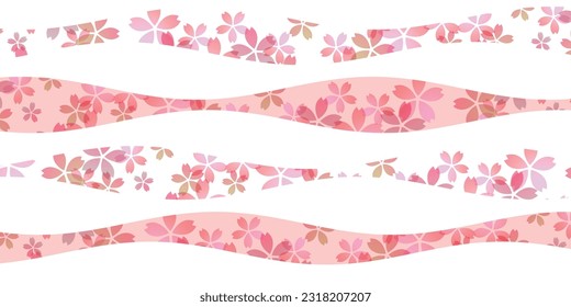 Sakura Japanese Pattern Wave Background