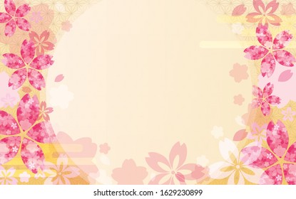 Sakura Japanese style background illustration
